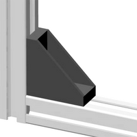 40-160-0 MODULAR SOLUTIONS ALUMINUM GUSSET 18.5MM X 45MM ANGLE WITH OUT HARDWARE